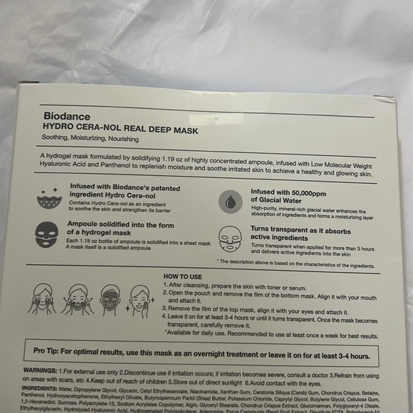Biodance Hydro cera-nol real deep mask - Picture 5 of 5